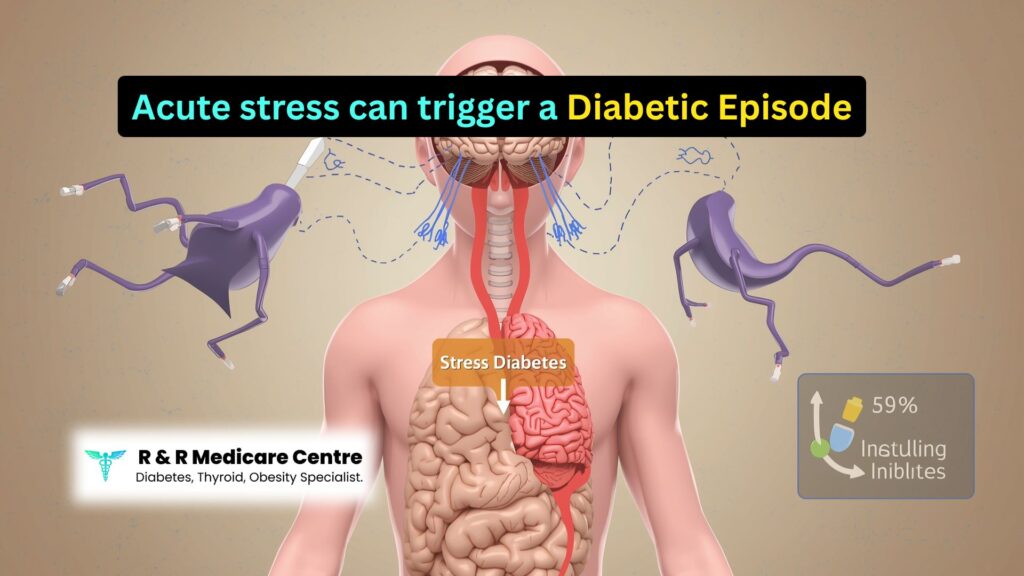Acute stress can trigger a Diabetic Episode